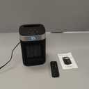 Small Portable Space Heater for Indoor Use - VOCRS 1500W PTC Electric Heater with Thermostat, Remote Control, 12H Timer, Eco and Fan Mode, Rapid and Safe Heating for Office Bedroom