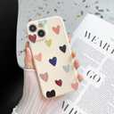 for iPhone 12 for Women Girls Cute Design Soft Silicone Camera Protection Protective Lovely Heart Phone Case for iPhone 12