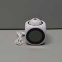 Oumefar Projection Clock for Bedroom Ceiling, Digital LCD Alarm Clock with Voice Talking, 8.1 x 4.7 x 1.1in Modern Mini Projector Alarm Clocks for Office Bedroom(White with USB Cable)