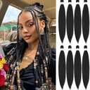 Berracy Braiding Hair Pre Stretched for Women Box Braids Synthetic Hair Extensions Texture Hot Water Setting Prestretched Braid Extension Girls Black (24inch 8Packs)