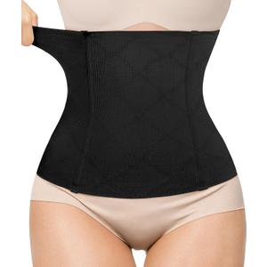 LODAY 2 in 1 Postpartum Recovery Belt,Body Wraps Works for Tighten Loose Skin (Medium, Black)