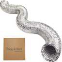 Snap to Vent Aluminum Dryer Hose 4 inch diameter x 8 feet long | Ziggurat Products