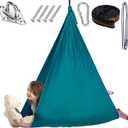 Chihee Sensory Swing Therapy Swing Hammock Indoor Outdoor for Kids, Hardware Included, Soft Breathable Nylon Cuddle Swing Joy Hammock for Child Adult with Autism, ADHD, Aspergers, Sensory Integration (Dark Green)