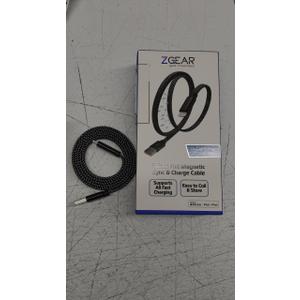 ZGEAR Flat Magnetic Cable Type Lightning 3ft And ZGEAR 10ft Braided Sync & Charge Cable Type USB-C.