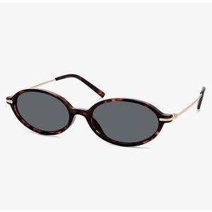 HERJOUR Retro Oval Sunglasses for Women Men Small Round Sunnies Y2k Trendy