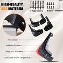 Mud Flaps Compatible with Kia EV9 2024 2025 2026 - Front & Rear Splash Guards Winter Vehicle Sediment Dirt Protection for Kia EV9 2024 2025 2026 Exterior Accessories (4 PCS)