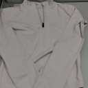 ZHENWEI Womens Workout Tops Long Sleeve Quarter Zip Pullover Quick Dry Golf Shirt Athletic Slim Fit Crop Yoga Gym Tops (Small, Ivory Grey)