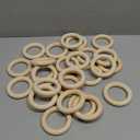 Wooden Rings for Crafts, Macrame, Crochet, Jewelry Making, Natural Unfinished 3 Inch Wood Rings (75mm, 28 Pack)