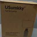 USumkky 25" Modern Ceramic Lamps Single Table Lamp for Living Room Bedroom Farmhouse Nightstand Bedside Lamps (25"-Washed White-1Pack)