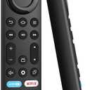 Voice Remote Control for All Firestick Smart TV Remote, Fit for TV Cube/Stick 4K Max/Stick 4K(1st/2nd Gen), FireStick (2nd/3rd Gen)/Lite/HD, Fit for Omni QLED Series, Toshiba/Pioneer/TCL Smart TVs (Black)