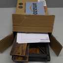 Giikin Countertop Shelf Organizer, 2 Tier Kitchen Spice Rack for Countertop, Wood Coffee Counter Shelf Organizer for Home (Brown, S)