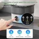 Portable Washing Machine 20L Small Foldable Washer with Spin Basket, 3 Mode Deep Clean Mini Laundry Machine for Travel, Dorms, Camping, Ideal for Baby Clothes, Underwear, Socks Gray