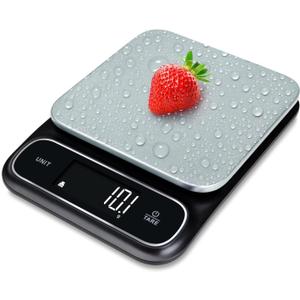Fradel 0.1g Digital Kitchen Food Scale in Grams & Ounces - 11lb, for Cooking, Baking, Weight Loss - Square