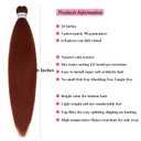 Ginger 350 Braiding Hair Pre Stretched Kanekalo Prestretched Braiding Hair 26 Inch Brown Copper Auburn Braiding Hair Extensions for Box Braids