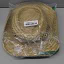 Rush Straw Gambler Hat with Wide Brim, Large