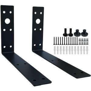 Shelf Brackets for Suncast Sheds,Iron Shelf Accessory Outdoor Sheds Storage,Black,Brackets Only,with EZ Bolt Assembly (L1)