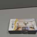 Amerdeco 20 Pack Matte Black Cabinet Knobs 1.46 Inch(37mm) Single Hole Cabinet Handles Rectangle Dresser Knobs Drawer Knobs and Pulls for Bathroom Cabinets