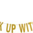 2 x Gold Drink Up Witches Banner Halloween Bachelorette Witches Banner Witches Halloween Party Banners for Witch Bachelorette Party Decorations