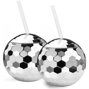 Bachelorette Gifts for bride Disco Ball Cup with Straws, 20 Oz Silver Disco Ball Tumbler for Cowgirl Bachelorette Party Decorations, Bride to Be, Bridal Shower Supplies