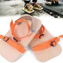 Asphalt Shoes - Asphalt Tamp Shoes,Wooden Soles,Adjustable Nylon Straps for Walking On Asphalt (Wooden), 13.98"W x 7"H