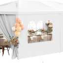 10x20FT White Party Tent Outdoor Canopy Tent Heavy Duty Waterproof Patio Gazebo Wedding Event Tents for Parties with 6 Removable Sidewalls Perfect for Birthday Holiday Graduation BBQ