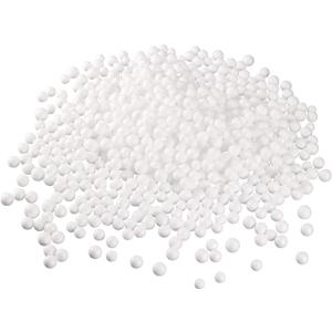 uxcell 1 Pack 0.3" White Polystyrene Foam Ball Beads Round for the Arts, DIY Crafts, Party Decorations, Fillings of Vase Pillow