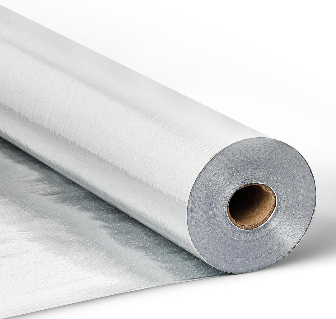 Radiant Barrier Foil Insulation Roll – 1000 Sq Ft (4 ft x 250 ft), Double-Sided Perforated Reflective Heat Shield, Heavy Duty Thermal Wrap for Homes, Garages, and Metal Buildings