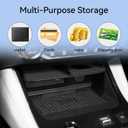 smabee Center Console Organizer for Nissan Sentra 2020-2026 Accessories Interior ABS Center Console Organizer Storage Box Tray Insert Black