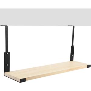 DoubleFill Office Cubicle Shelf 24" Wood Hanging Cubicle Storage Organizer File Hanging Shelf Accessories Storage Organizer Bookshelf with Hooks for Home Desk