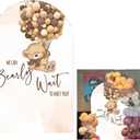 Teddy Bear Arch Backdrop 4x7ft We Can Bearly Wait to Meet You Arched Wall Covers Stretchy Background for Party Decorations Brown Baby Shower Decor Props NO-78