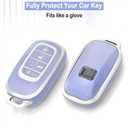 LECART Key Fob Covers Fit for Honda 2025 2024 2023 2022 CR-V Civic Pilot Accord HR-V Sport Touring 5 Buttons TPU Key Fob Case Soft Car Key Shell Protector 2 Pack Blue & Pink