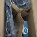 Pedestal Birdbath with Solar Fountain, Resin Stone Composite Outdoor Garden Decor, Standing Bird Bath for Outside Patio Yard, 23-Inch Tall, Garden Fountain, Resin Bird Baths, Hummingbird Bowl (Weathered White)