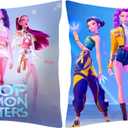 2 Pack Demon Hunters Pillow Covers, 18" x 18" Kpop Group Themed, 2 Unique Designs, Soft Decorative Pillowcases for Fans, Bedroom & Gifts