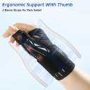 NEENCA Thumb Wrist Brace Support For Women&Men,Thumb Spica Splint For Night Support,Pain Relief For Trigger Thumb,CMC,De Quervains Tenosynovitis,Arthritis. (Black, Large, Left Hand) 26x1.75