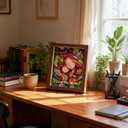 Mom Birthday Gifts from Daughter, Hademade 3D Paper Art Desk Decor for Mama, Mothers Day, Thanksgiving, Christmas, 7.2 x 8.8 Solid Wood Flowers