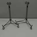 uxcell 2pcs 10 Inch Plate Stand for Display, Iron Decorative Plate Holders Folding Display Stand Easel for Books, Platter, Photo Picture Frame, Tabletop Art, Black