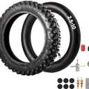 2.5-10"Tire and Inner Tube Set Compatible with 10-Inch Rim Dirt Pit Bike Hond* CRF50/XR50, Suzuk* DRZ70/JR50, and Yamah* PW50 Off-Road Dirt Bike Tire (2.5-10")
