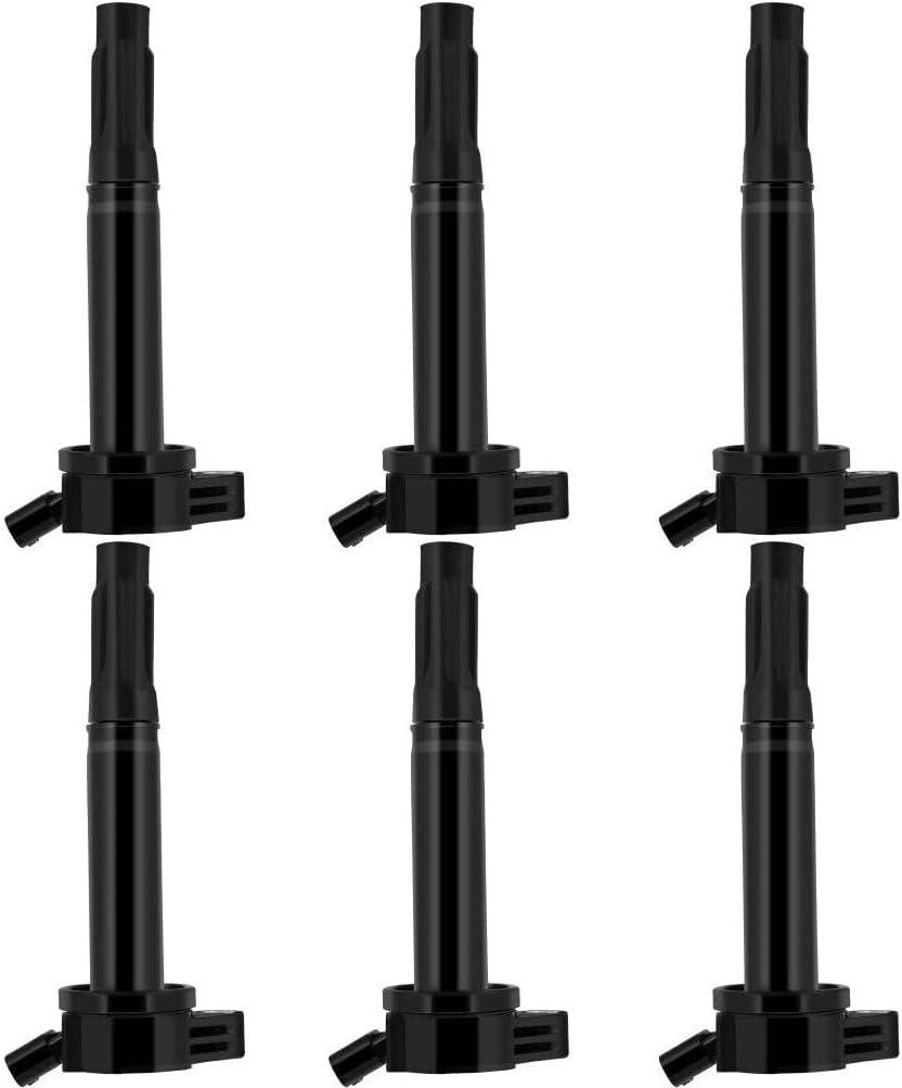 ECCPP Set of 6 Ignition Coil for Lexus & for Lotus for Toyota for Highlander for Avalon for Camry for Sienna ES350 RX350 RX450H V6 3.5L Engine OE Part Numbers 90919-A2007 UF487 C1601