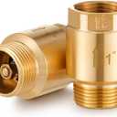 Zonon 2 Pcs 1 Inch Check Valve One Way Brass Non Return in Line Check Valve with Backflow Prevention NPT Male in FNPT out for Garden Hose Well Pumps Irrigation Systems Chemical Industry