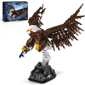 Eagle Building Set, Ideas Bird Building Block, Eagle Bird Collection Model Block Set, Home Office Decor, Sky Animals Building Toy Gift for Teens Adults (1214PCS)
