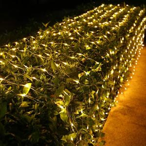 Joomer Christmas Net Lights  2PACK 12FT x 5FT 360 LED Plugin Mesh Lights, Waterproof with 8 Modes, Timer, Connectable for Bushes, Trees, Garden, Outdoor Christmas Decor (Clear Wire, Warm White)