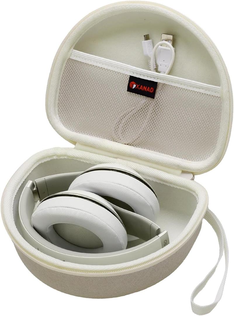 XANAD Hard case for Beats Solo 4 / Beats Studio Pro/Beats Studio 3 / Beats Solo 3 / Beats Solo 2 and for TOZO HT2 On-Ear Bluetooth Headphones(Cream) (Khaki)