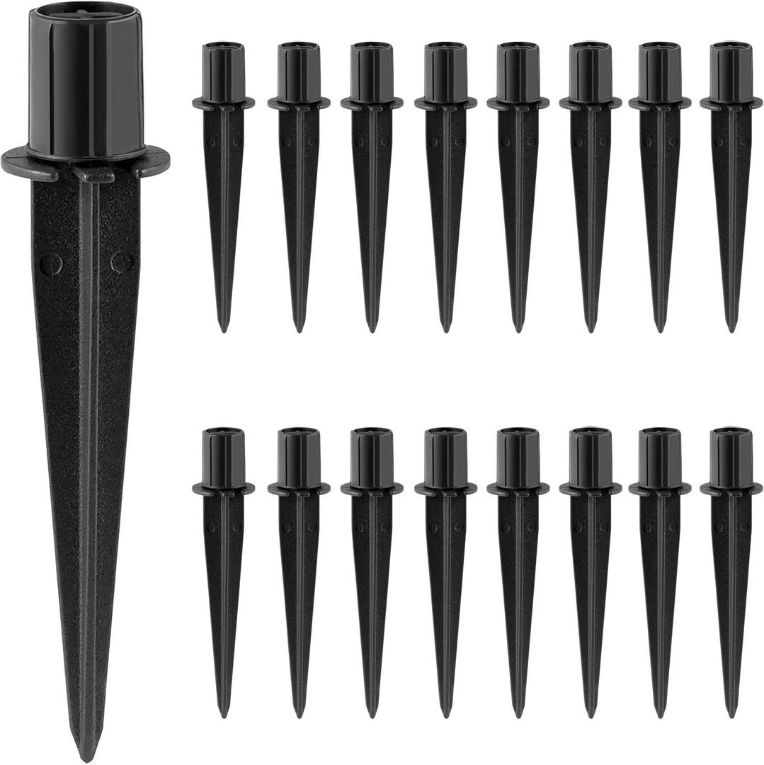 Metal Stakes Solar Lights Replacement Spike - Outdoor Ground Stake for Backyard Garden Lights Landscape Yard Pathway Patio Lamps Pole (Metal-16 Pack) - 0.78x5.36 inches