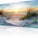 Wapluam Canvas Wall Art For Living Room Wall Decor For Bedroom Blue Sea Beach Scenery Wall Paintings Poster Prints Artwork Office Decorations Ocean Seascape Pictures Modern Room Home Decor 40X20 in