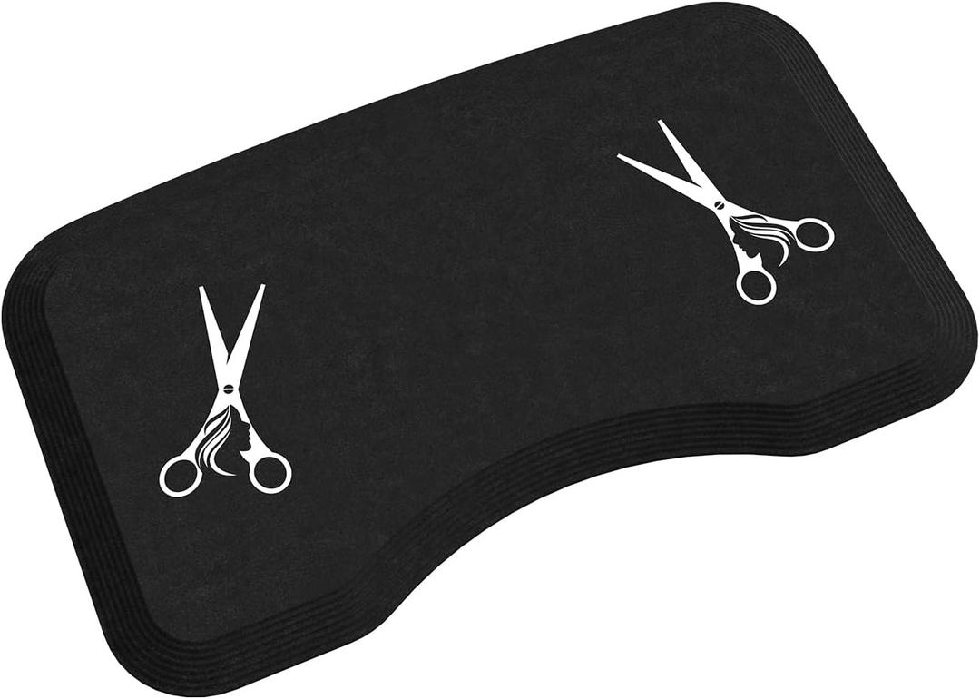 Anti Fatigue Salon Mat for Hair Stylist Anti-Slip Antique Series Salon & Barber Shop Chair Floor Mat (17''x32'' x 5/8'',Scissors)