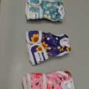 Pet Soft Washable Female Diapers (3 Pack) Female Dog Diapers, Comfort Reusable Doggy Diaper for Girl Dog in Period Heat (Cute Flower, L)