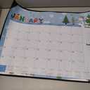 Tullofa 2026 Desk Calendar, 22x17 Inch with Corner Protectors and Ruled Blocks, to-do and Notes, Jan-Dec, 12 Different Themes