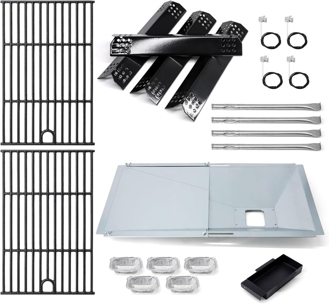 Replacement Parts for Nexgrill 720-0925P 720-0925, Grease Tray, Flame Tamer, Burners and Igniter, Grill Grates for Nexgrill 720-0925P 4 Burner Gas Grill