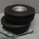 RRQ 10 Inch Solid Polyurethane Tire 4.10/3.50-4 Tire, 10" Flat Free Wheels with 5/8" Bearings, 2.2" Offset Hub for Garden Cart, Hand Truck, Lawn Cart, Mower (2 Pack)
