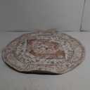 Lahome Boho Round Rugs - 4Ft Washable Non-Slip Small Round Area Rug Throw Lightweight Round Nursery Carpet KidsOriental Distressed Print Kitchen Mat for Bedroom Entryway Bathroom Living Room (Taupe)